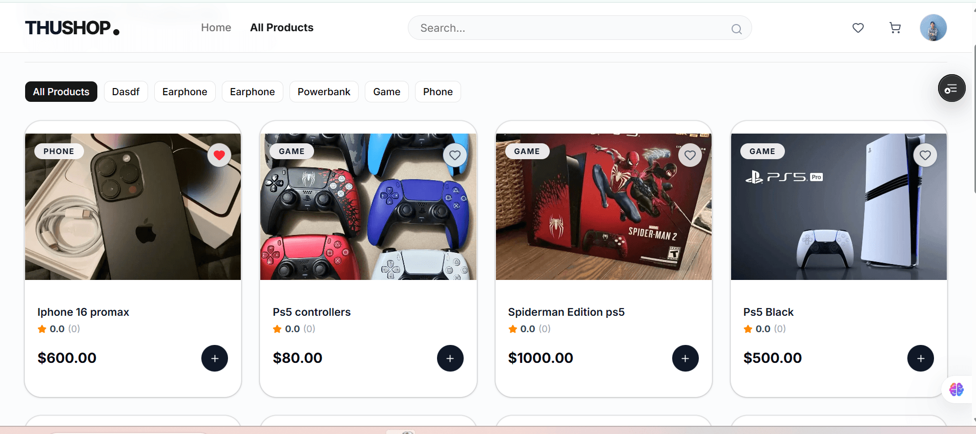 THUSHOP Ecommerce With Admin Dashboard Thumbnail